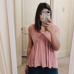 Pink Peplum Top